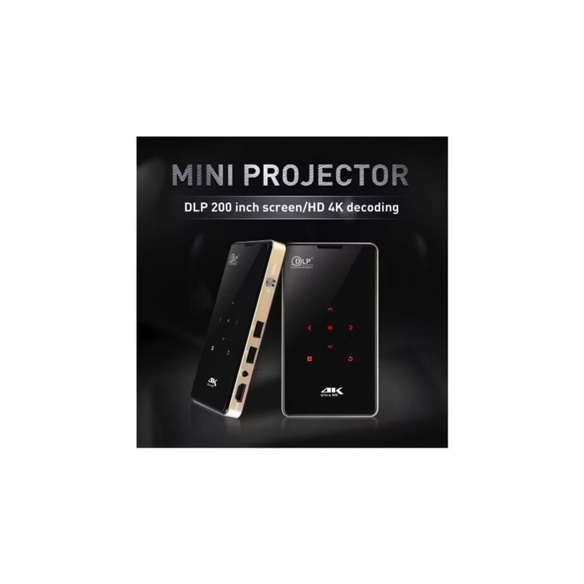 OEM - Dlp Mini Portable P9 Proyector V2 2G Ram 32G Rom 4K Resolucion