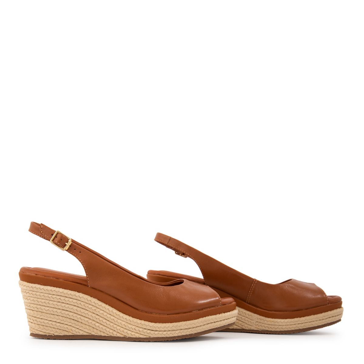 AMPHORA - Sandalia leonor cuero café