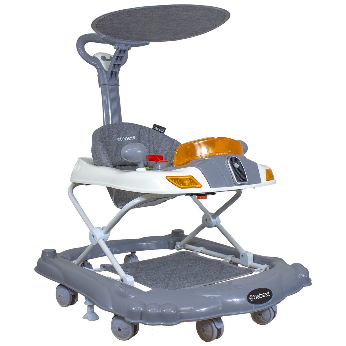 BEBESIT - Andador 3 en 1 Discover & Play Gris