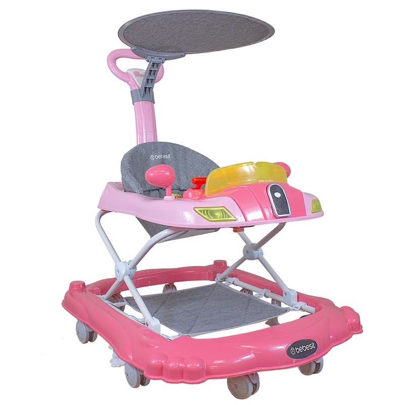 BEBESIT - Andador 3 en 1 Discover & Play Rosado