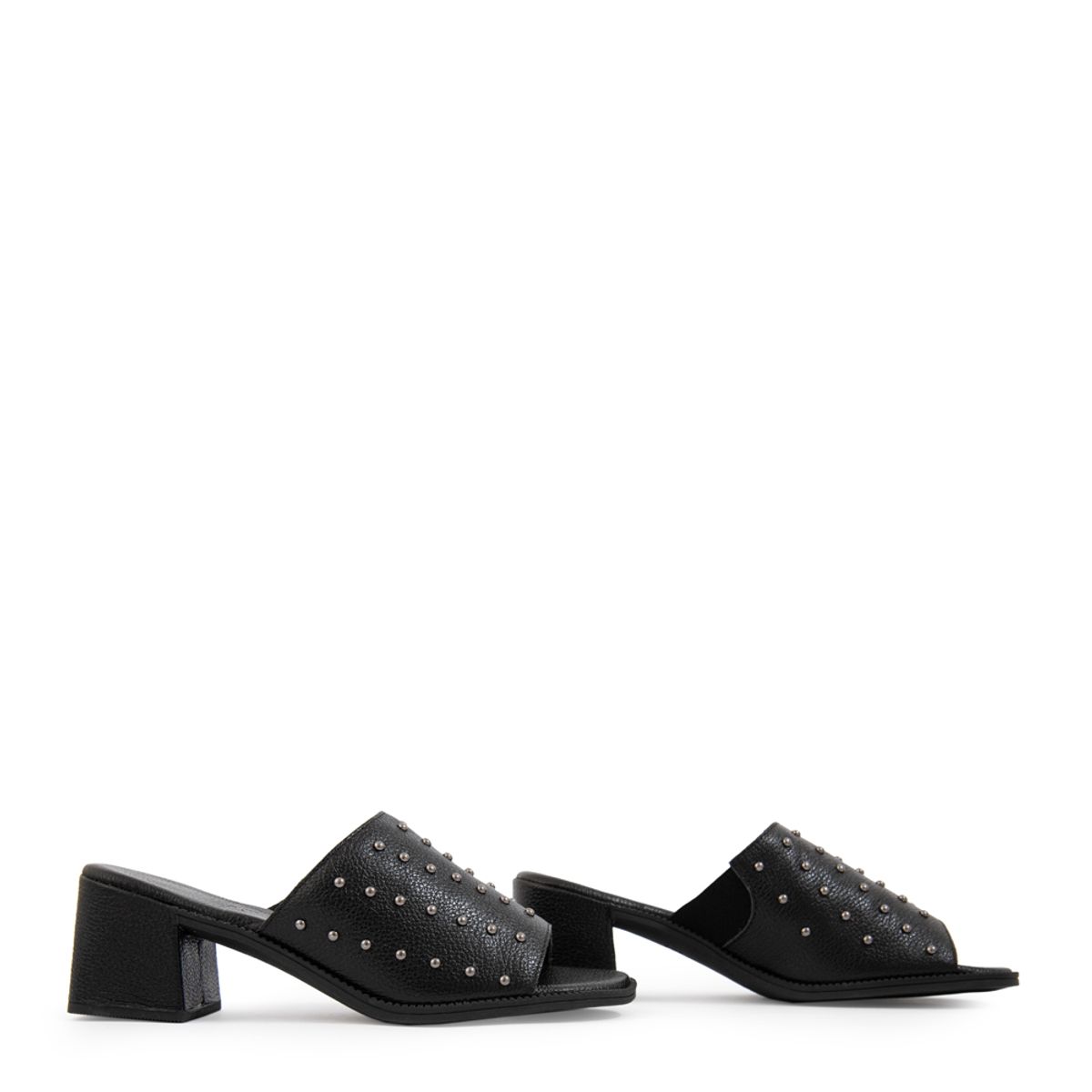 AMPHORA - Sandalia coral cuero negro