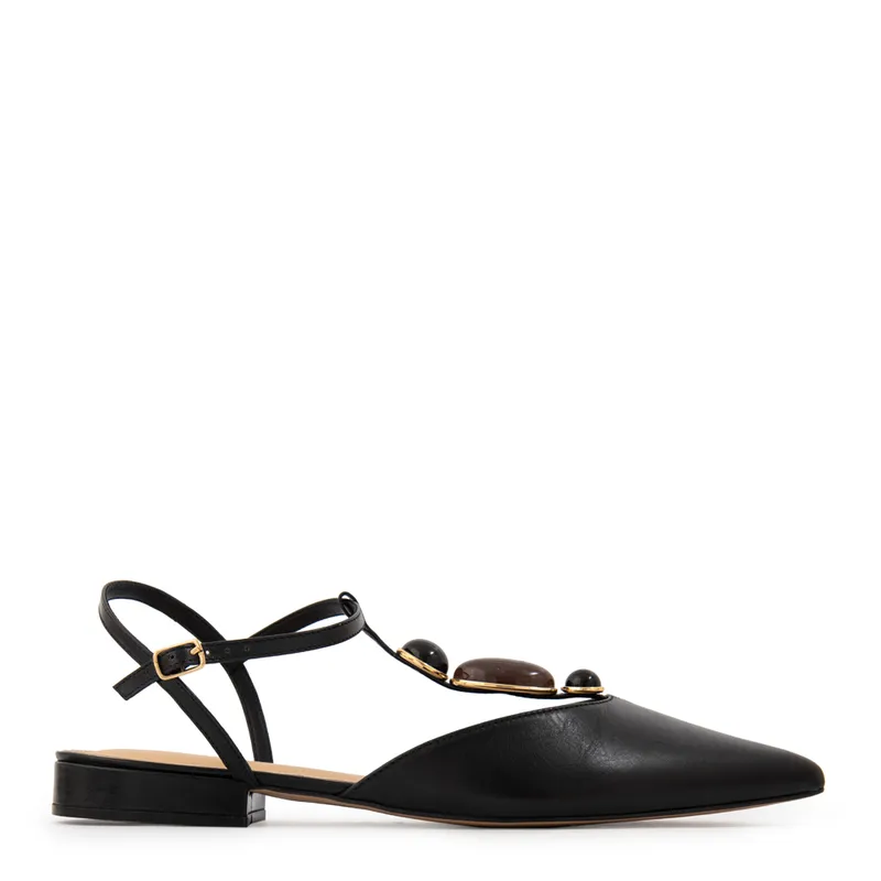 AMPHORA - Zapato jade cuero negro