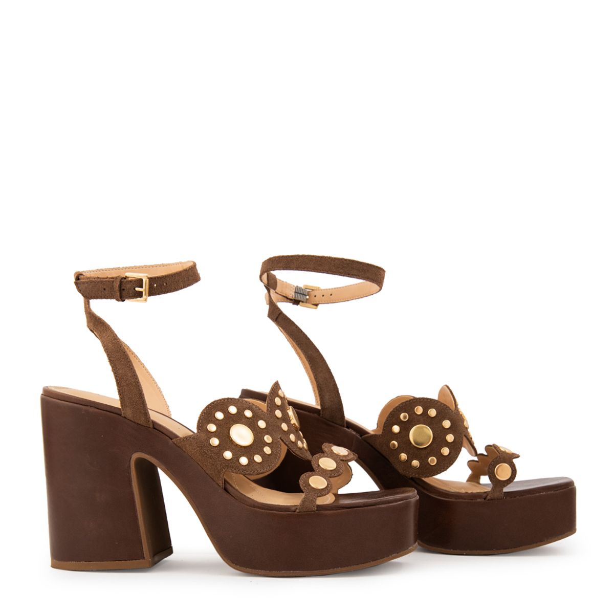 AMPHORA - Sandalia jenifer cuero café