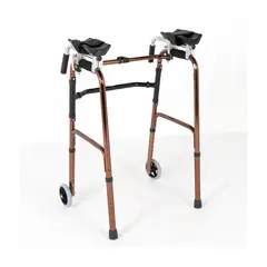 FIRST CARE - ANDADOR ALUMINIO PLEGABLE CON APOYA BRAZOS Y RUEDAS