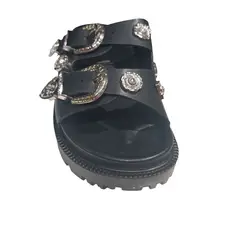 POZATINI - Sandalia plataforma Toque Real negro