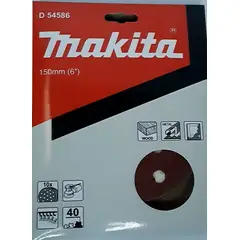 MAKITA - Discos Lija Velcro (10u) 150mm Grano 40 D-54586