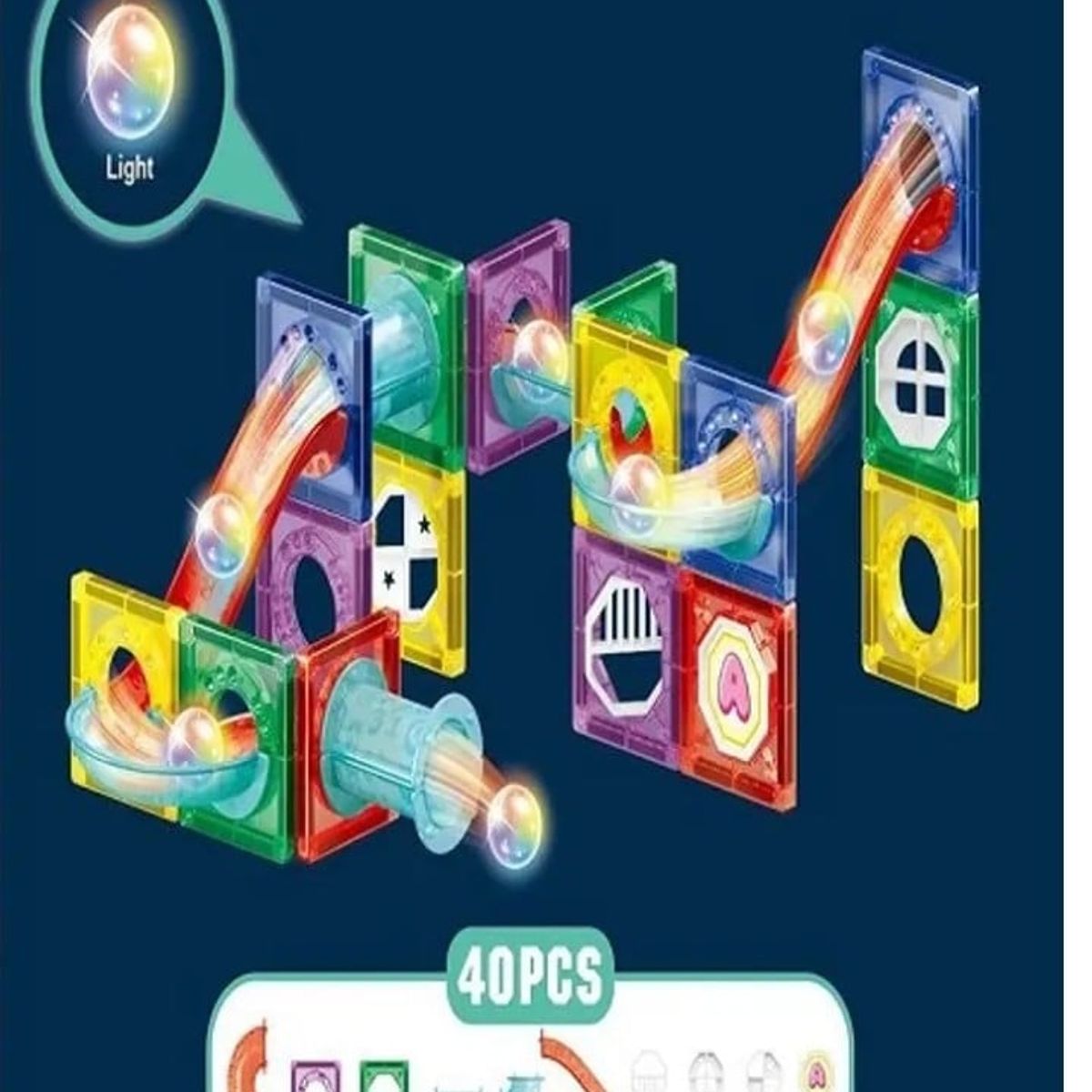 GENERICO - Caja lego bloques magnetico bloques 40 piezas.