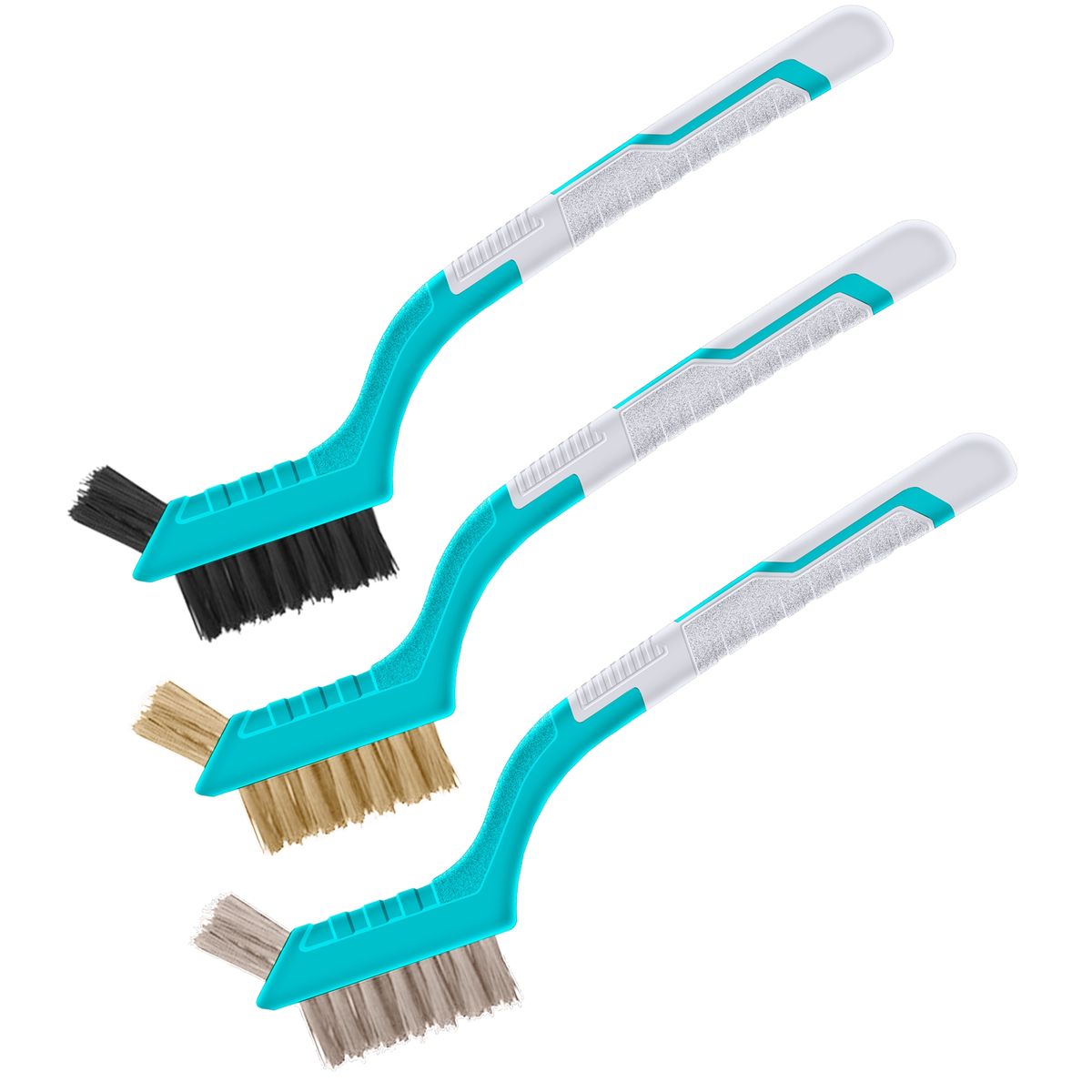 TOTAL TOOLS - Juego Mini Escobillas por 3 Piezas Total