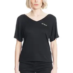 ELLUS - Polera Manga Corta Cuello en V Logo