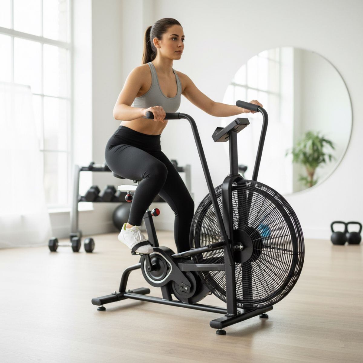 ULTIMATE FITNESS - BICICLETA ESTÁTICA - AIR RESISTANCE EXERCISE BIKE