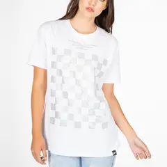 ELLUS - Polera Manga Corta Oversize Race Hot Fix Blanco