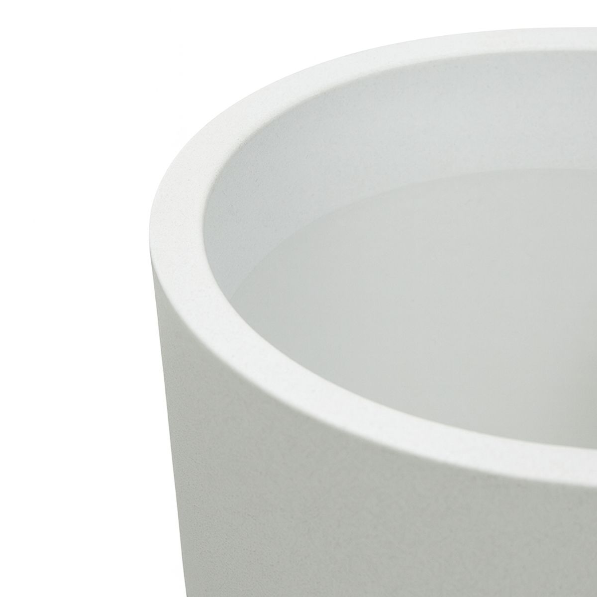 NECTAR - Macetero Praga Blanco Redondo Poliresina Diámetro 55,5 cm x Alto 54 cm