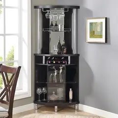 MSA MUEBLES SANTA ANA - Vitrina Esquinero Black Metal Drag