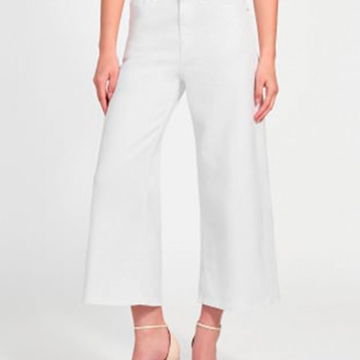 GUESS - Jeans Bellflower Crop Wide Leg Blanco