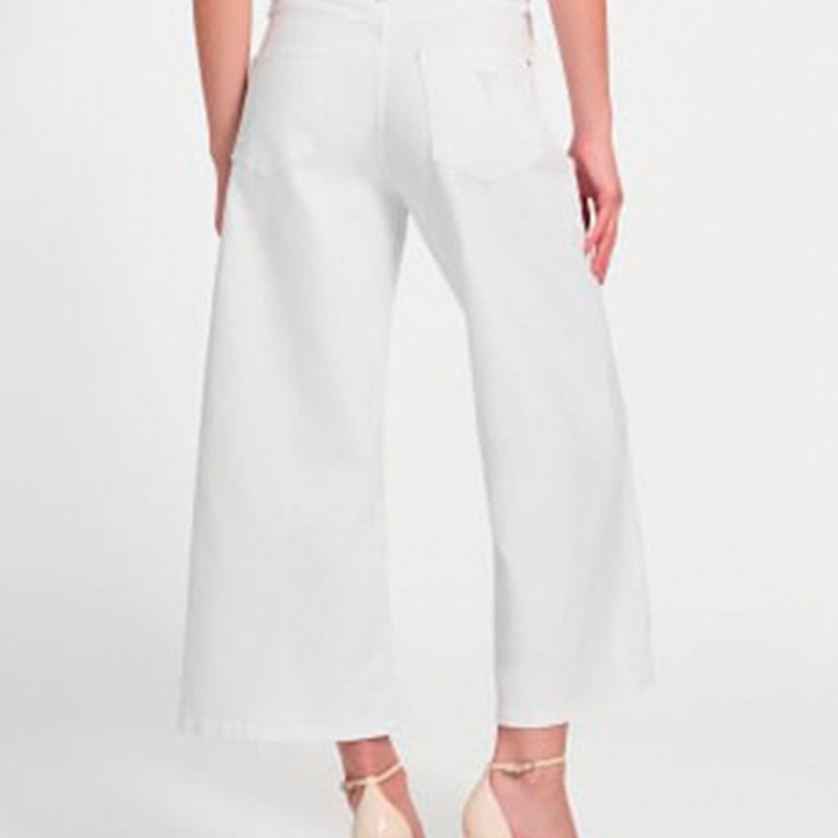 GUESS - Jeans Bellflower Crop Wide Leg Blanco