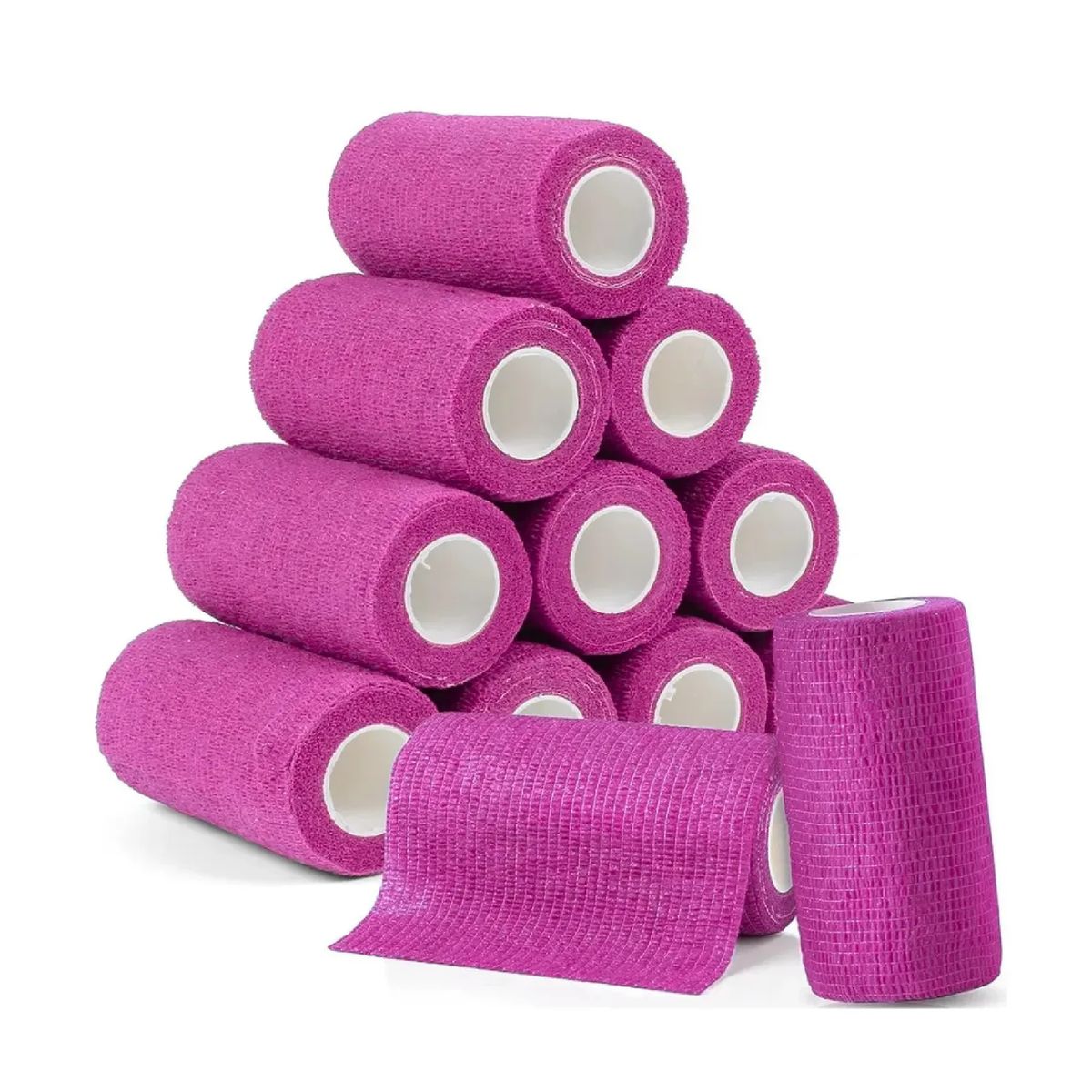 GENERICO - Pack X12 Cinta Para Vendaje Venda Coban Deporte 10cm X450cm Fucsia