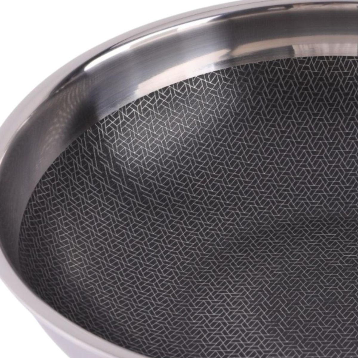 WENS - Sartén Wok Acero Inoxidable Antiadherent 26cm Honeycomb Wens