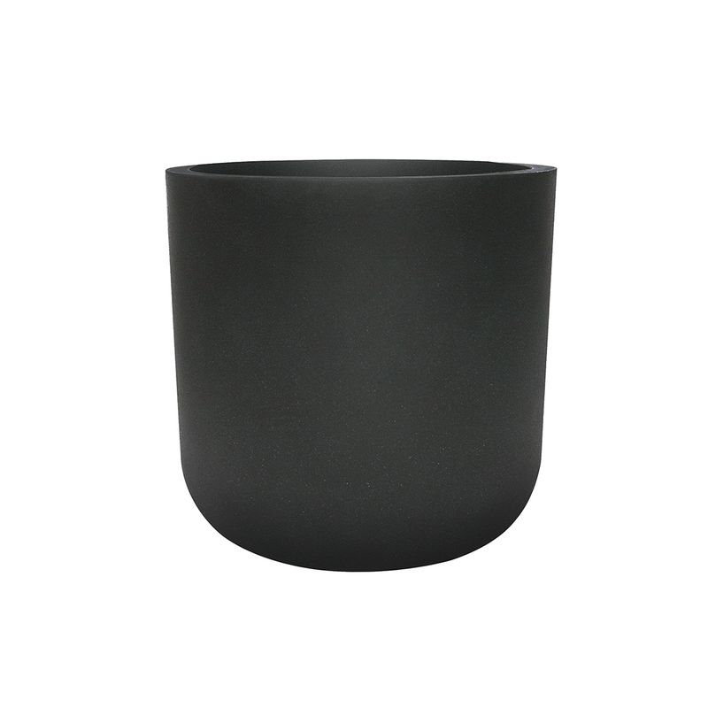 NECTAR - Macetero Viena Negro Redondo Poliresina Diámetro 44 cm x Alto 43 cm