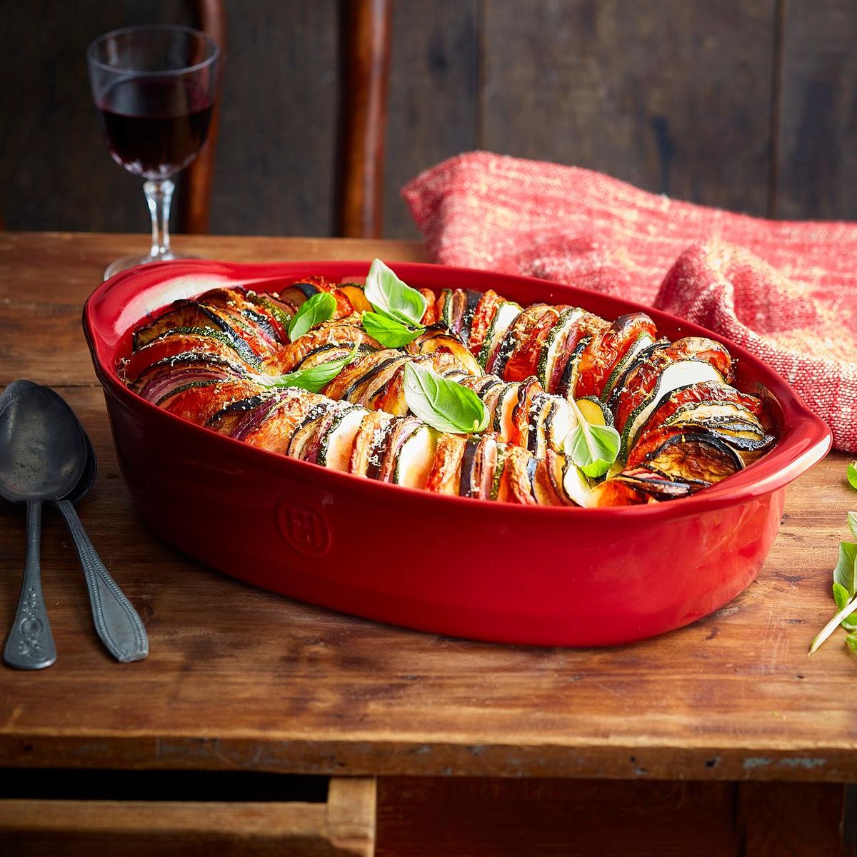 EMILE HENRY - Fuente Horno Ovalada 27X175Cm Rojo