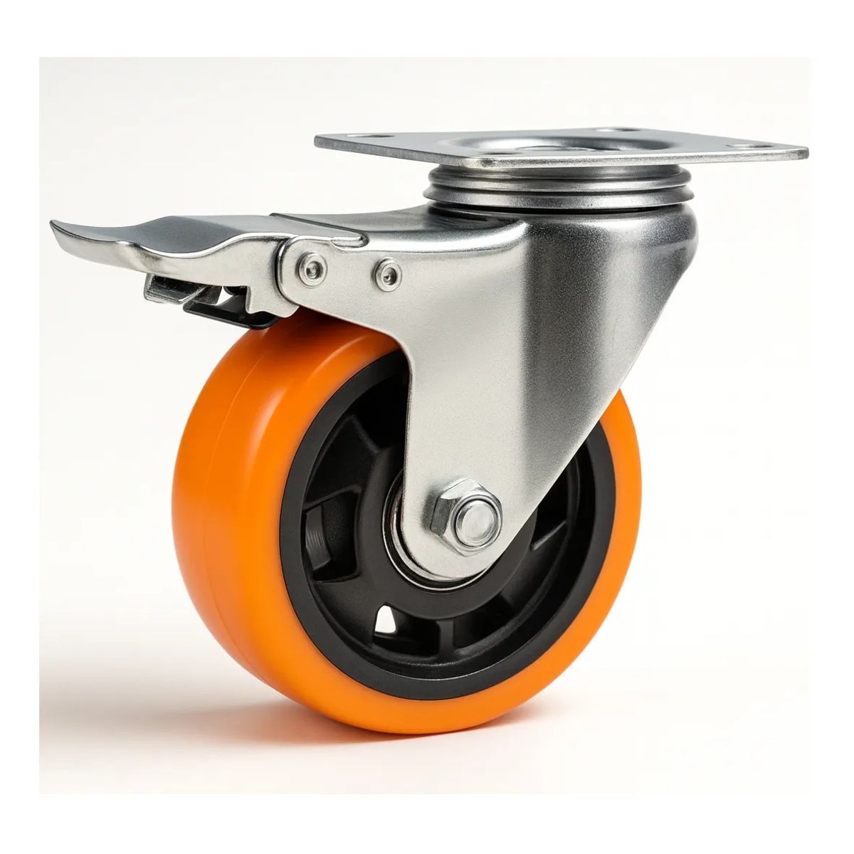 EOLAND - Rueda Giratoria Naranja Rueda Industrial Multiuso 5 Pulgadas