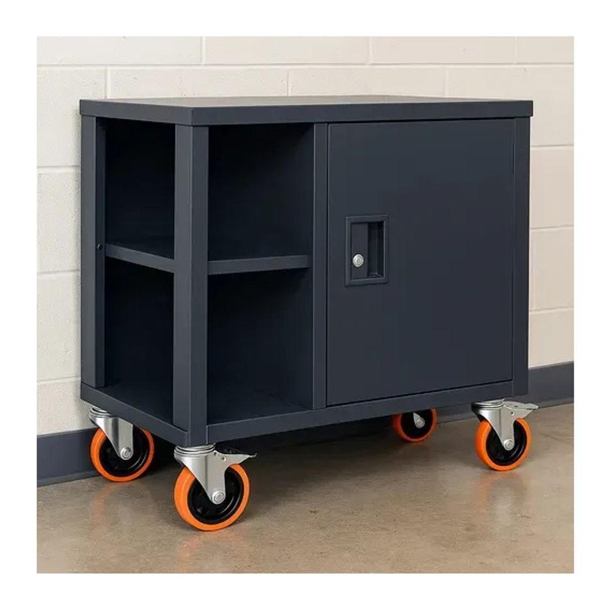 EOLAND - Rueda Giratoria Naranja Rueda Industrial Multiuso 5 Pulgadas