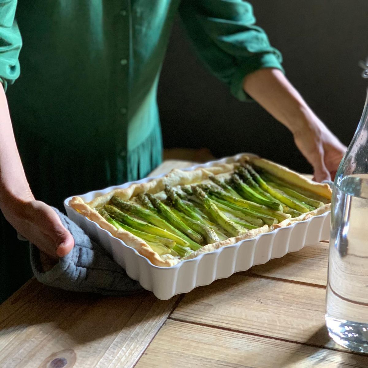 EMILE HENRY - Fuente Tarta Rectangular 24X34 Cm Rojo