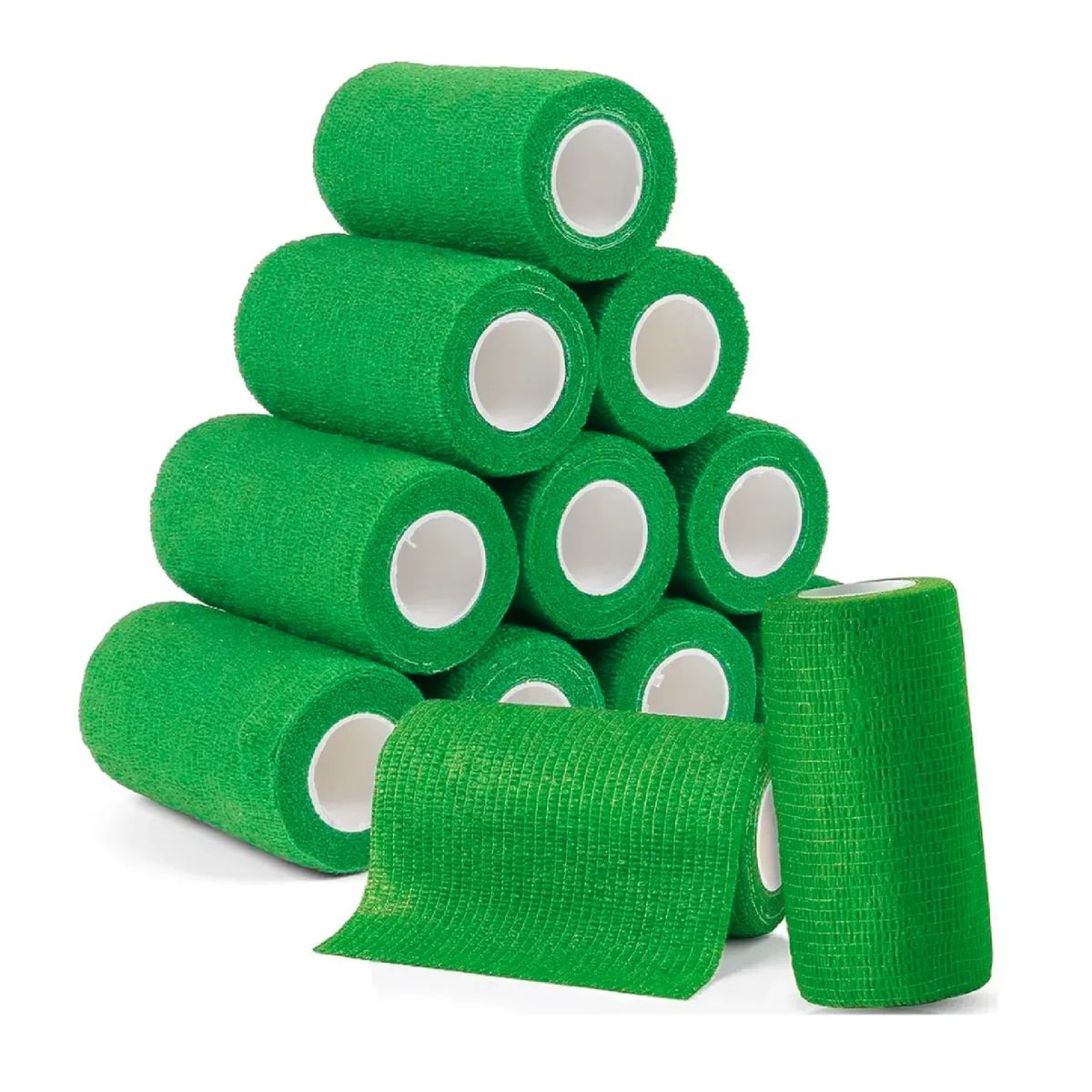 GENERICO - Pack X12 Cinta Para Vendaje Venda Coban Deporte 10cmx450cm Verde