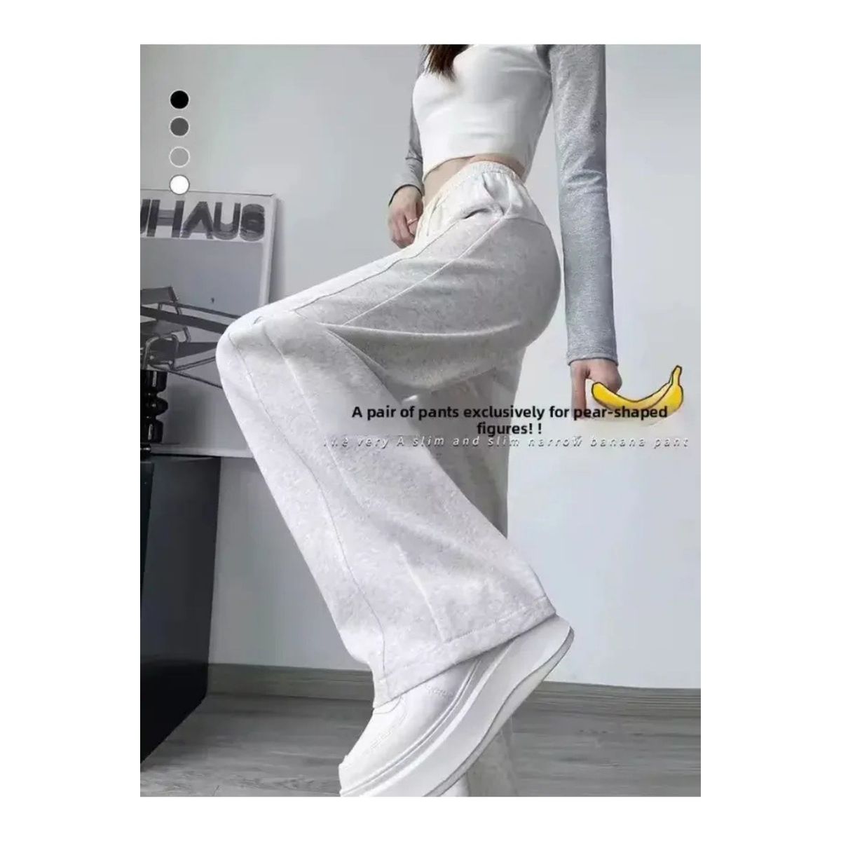 LOOK SHOP - Pantalón Mujer Palazzo Algodón. Buzo Lulu Calidad Premium 819