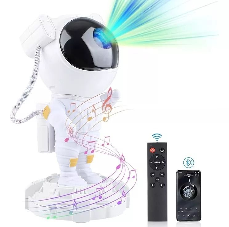GENERICO Proyector Astronauta Galaxia Estrellas Led Sonido Nuevo
