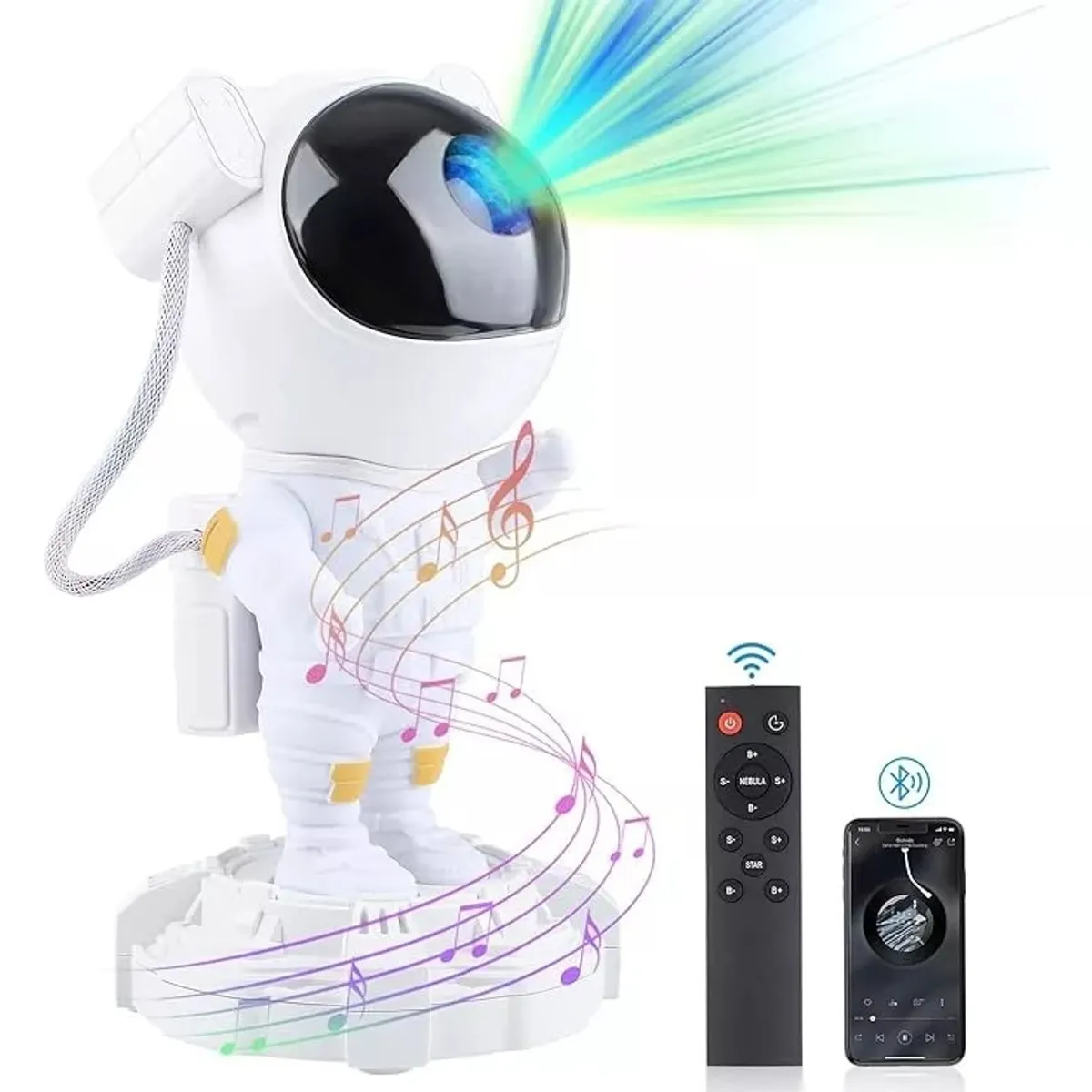 GENERICO - Proyector Astronauta Galaxia Estrellas Led Sonido Nuevo