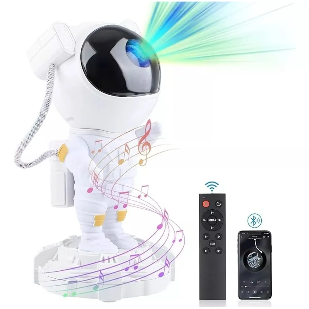 GENERICO - Proyector Astronauta Galaxia Estrellas Led Sonido Nuevo