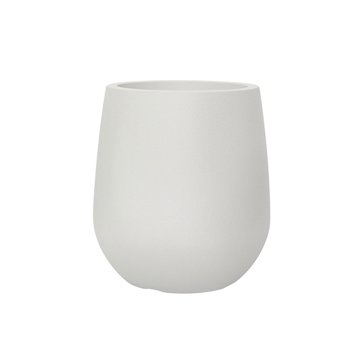 NECTAR - Macetero Bucarest Blanco Redondo Poliresina Diámetro 38,5 cm x Alto 42,5 cm