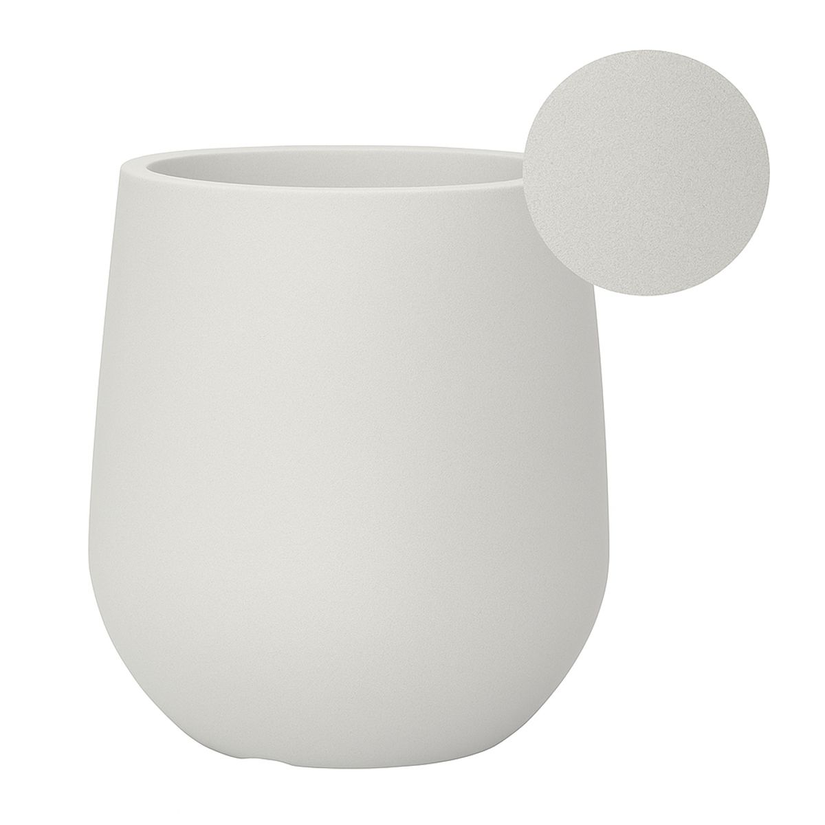 NECTAR - Macetero Bucarest Blanco Redondo Poliresina Diámetro 27 cm x Alto 29,7 cm