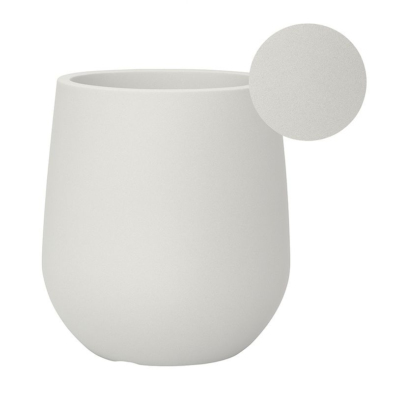 NECTAR - Macetero Bucarest Blanco Redondo Poliresina Diámetro 27 cm x Alto 29,7 cm