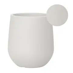 NECTAR - Macetero Bucarest Blanco Redondo Poliresina Diámetro 27 cm x Alto 29,7 cm