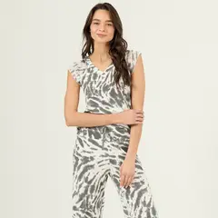 BARBIZON - Pijama de Mujer Dame Pantalon Largo Gris