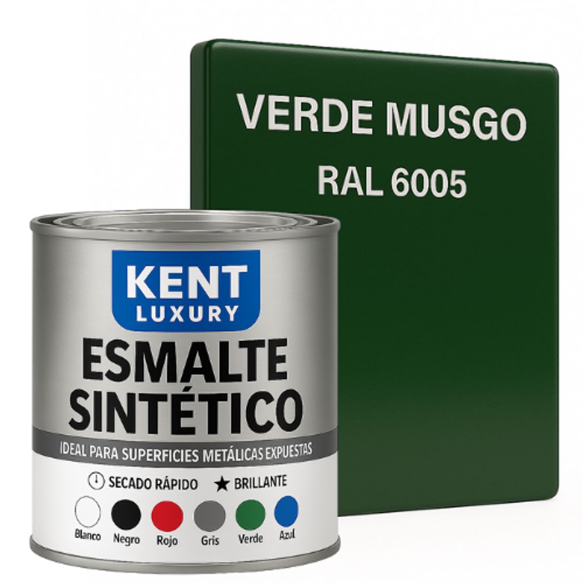 KENT - ESMALTE SINTETICO - 1-4 GALÓN - VERDE MUSGO