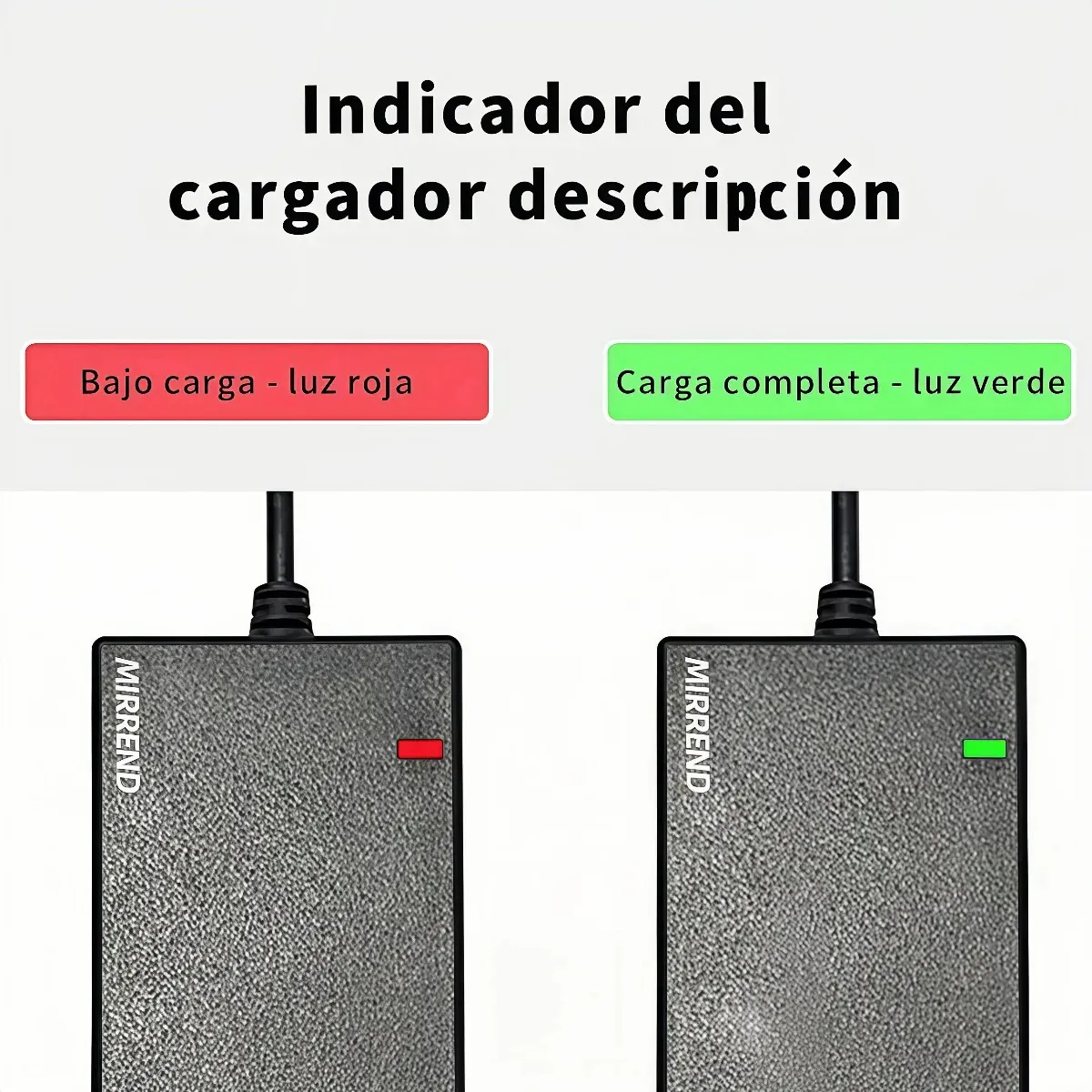 IRM - Cargador para scooter patineta de equilibrio fuente alimentacion baterias ficha 3 pines r&l group