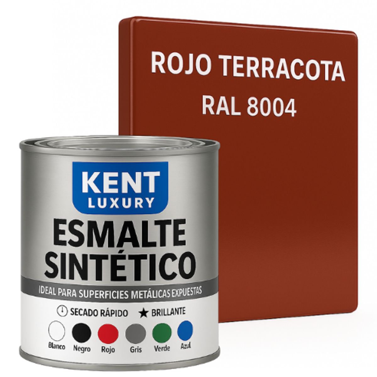 KENT - ESMALTE SINTETICO - 1-4 GALÓN - ROJO TERRACOTA