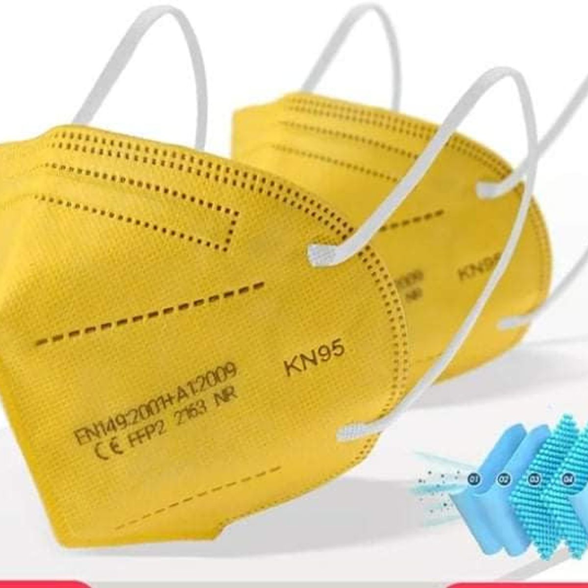 GENERICO - Pack 10 unds mascarillas kn 95 5 capas con certificado