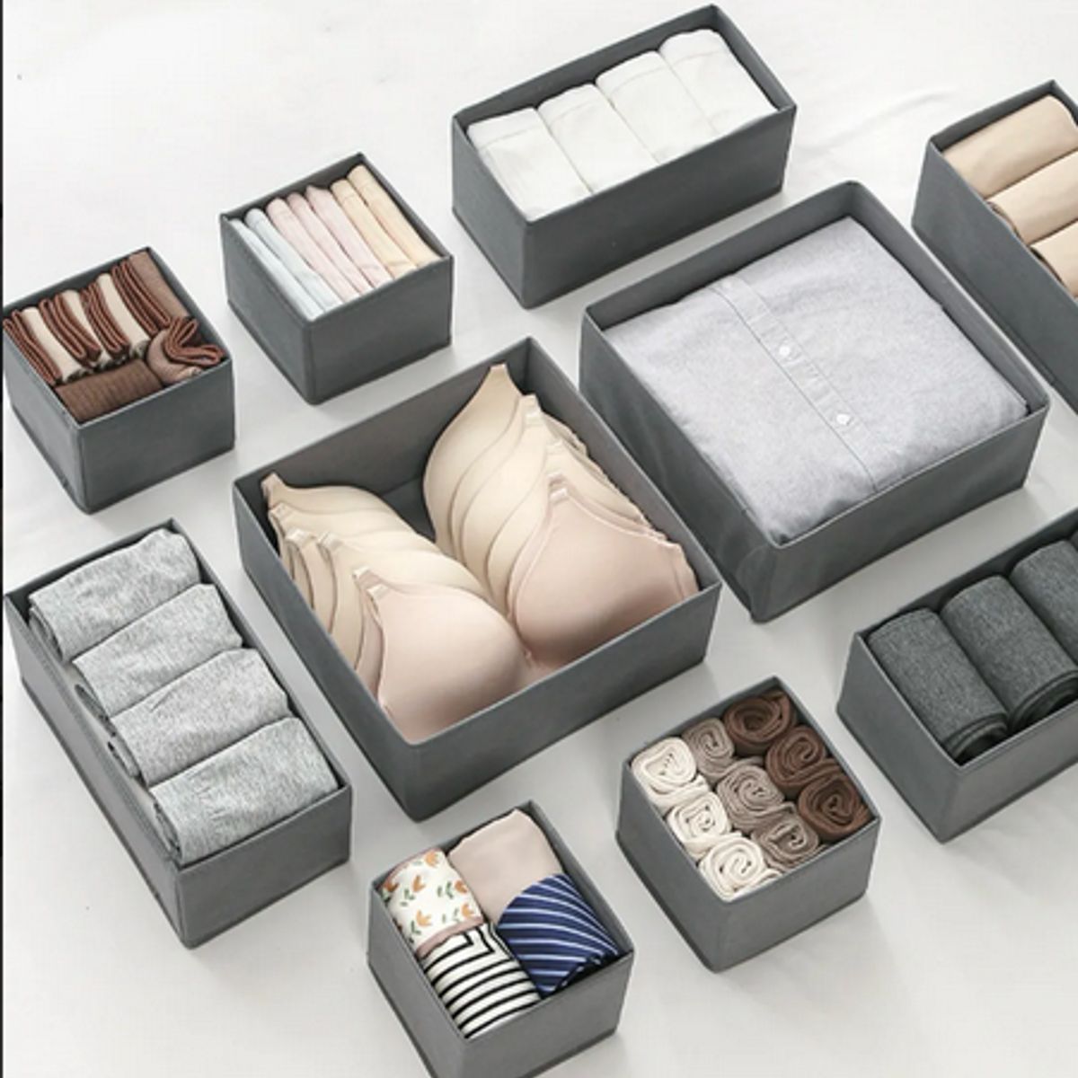 OKAY - Set X8 Cajas Separadoras Ropa Organizador Closet
