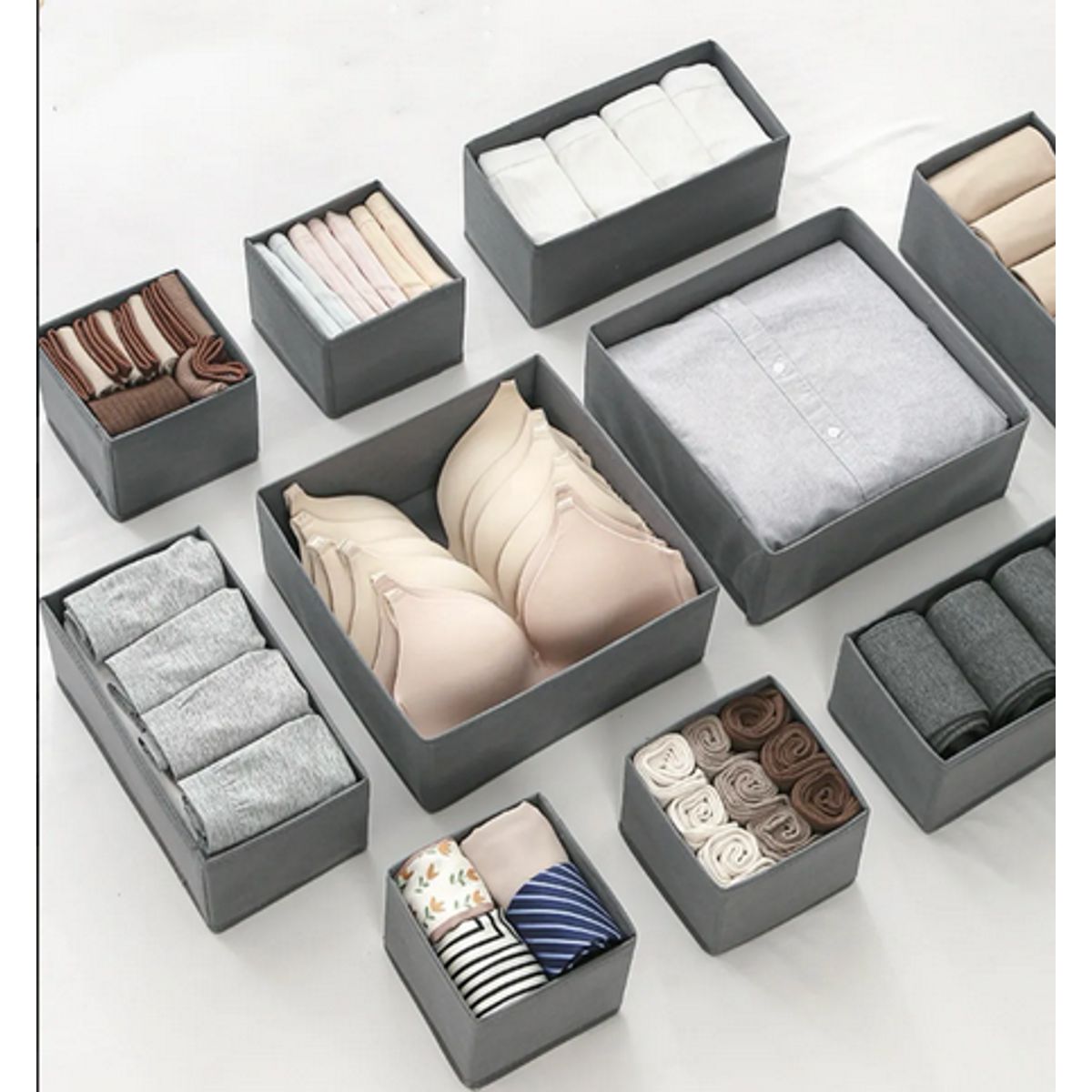 OKAY - Set X8 Cajas Separadoras Ropa Organizador Closet