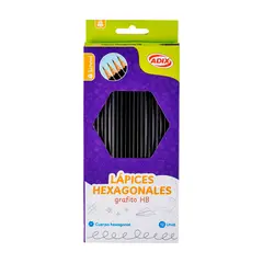 ADIX - Set 12 Lapiz Grafito Hexagonal HB