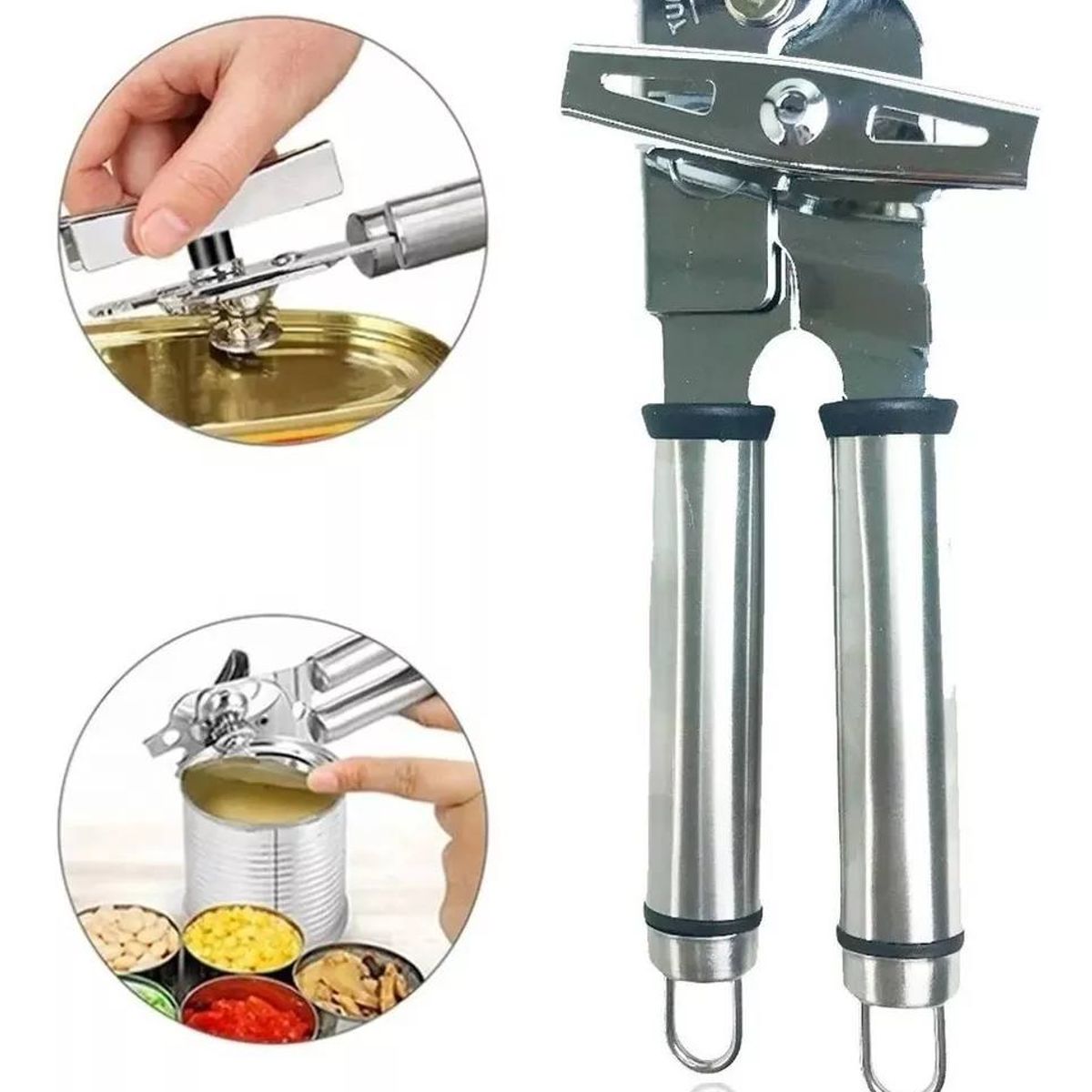 GENERICO - Destapador abridor de latas acero inoxidable
