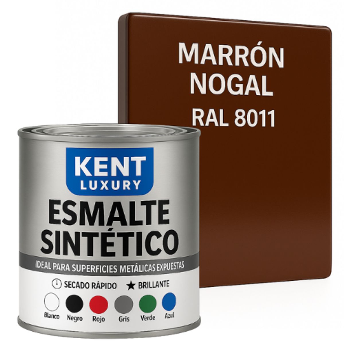 KENT - ESMALTE SINTETICO - 1-4 GALÓN - MARRON NOGAL