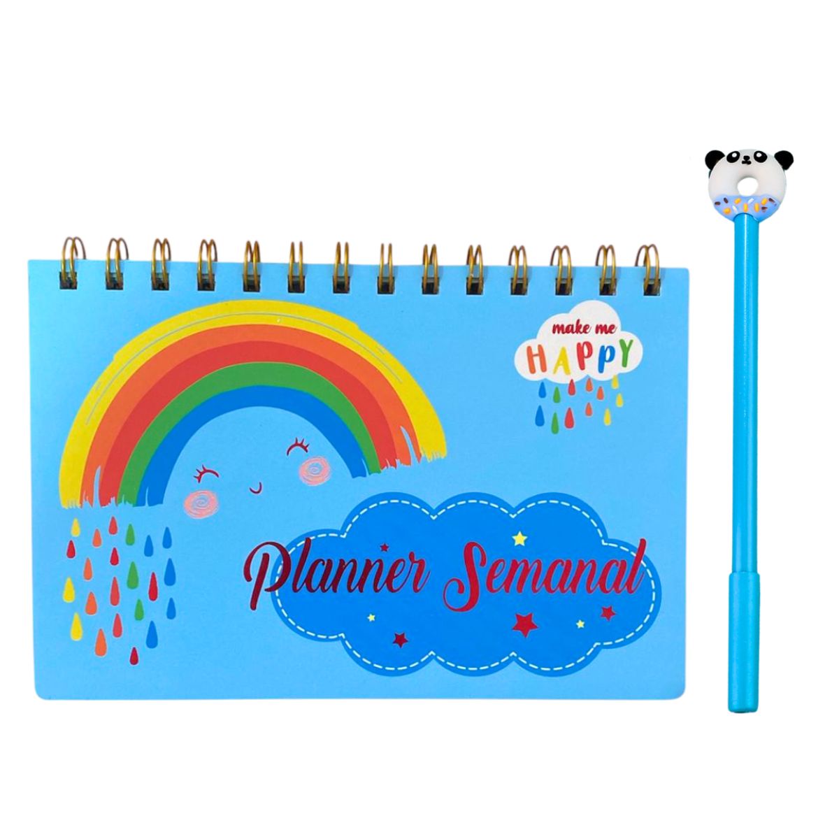 GENERICO - Planner Semanal Diseños Kawaii 50 Hojas + Lápiz Pasta Kawaii