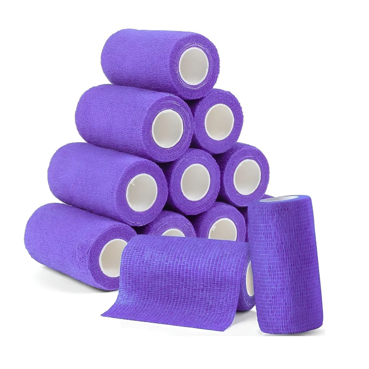 GENERICO - Pack X12 Cinta Para Vendaje Venda Coban Deporte 10cm X450cm Violeta