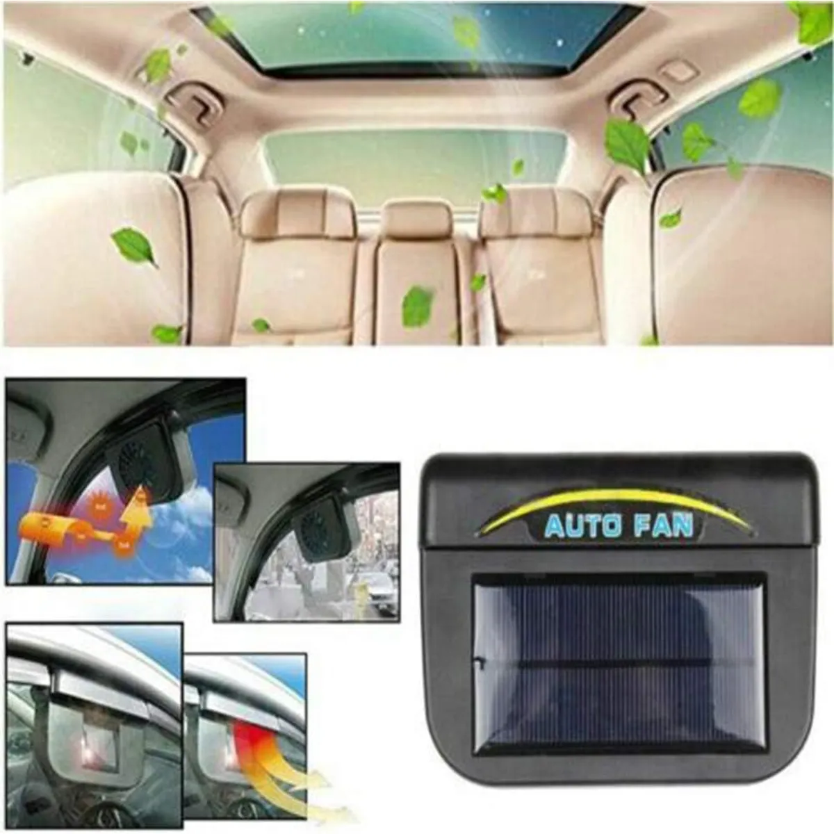 MOVI - VENTILADOR SOLAR PARA AUTO CLIMATIZADOR ECOLÓGICO DE VENTANA