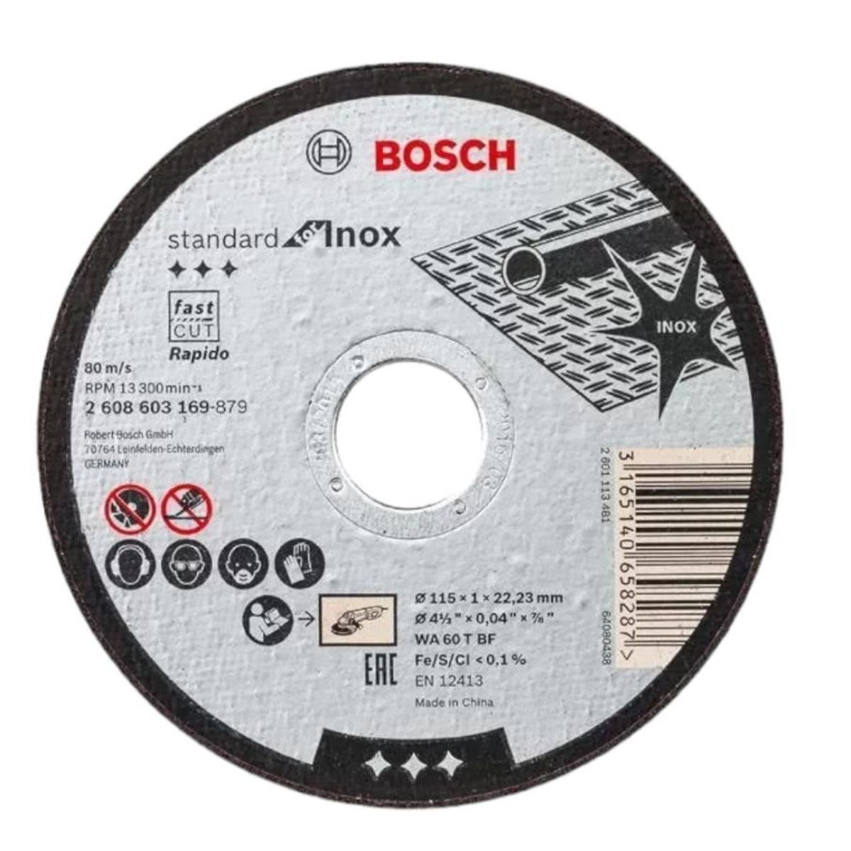 BOSCH - DISCO CORTE INOX STANDARD BOSCH 4 12 CJ 25UN