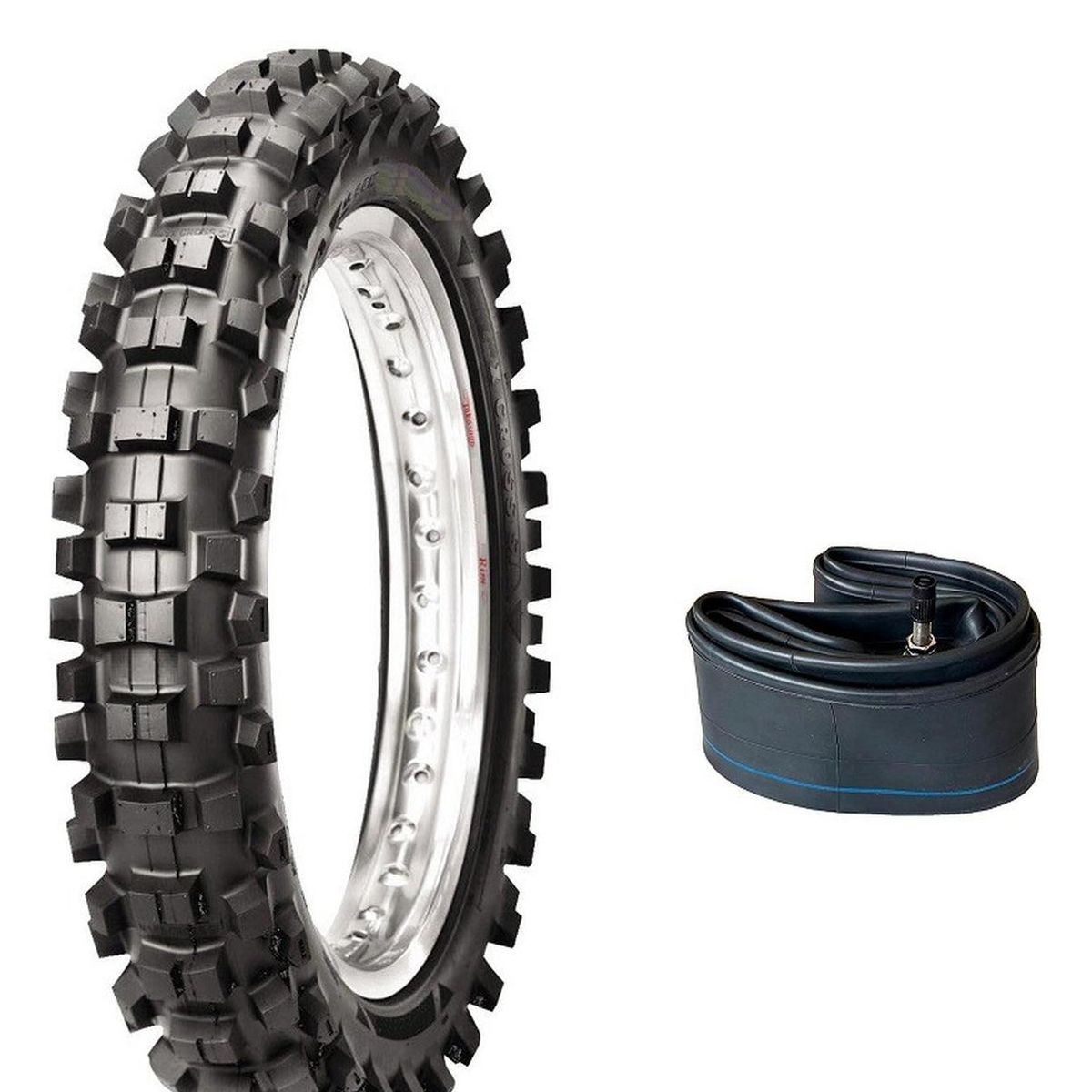 Neumático Trasero De Moto 1009019 Enduro - Cross + Cámara, marca GENERICO - Foto Principal